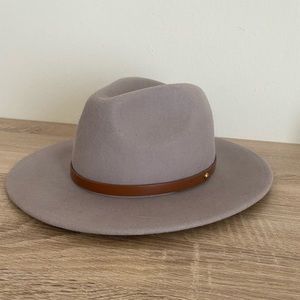 Free People Felted Hat with Leather Band